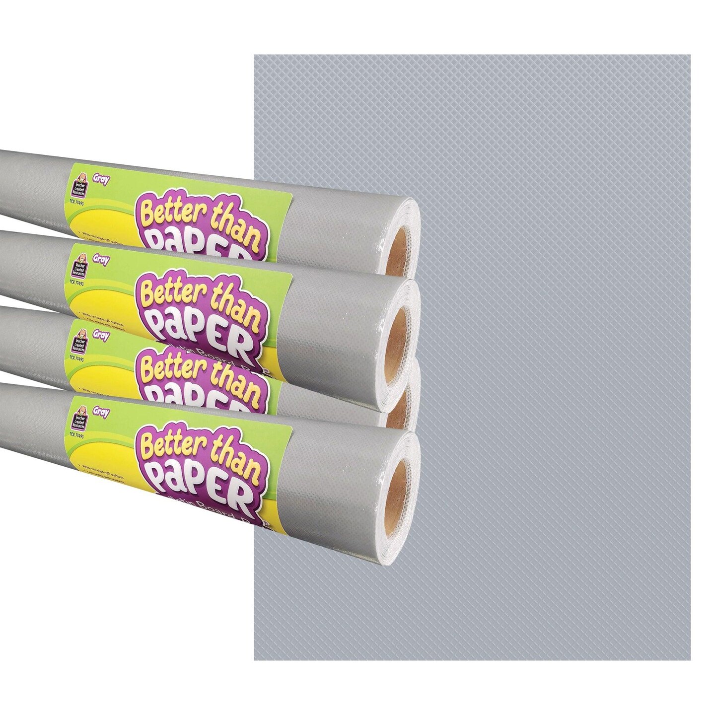 Gray Better Than Paper Bulletin Board Roll, 4&#x27; x 12&#x27;, Pack of 4