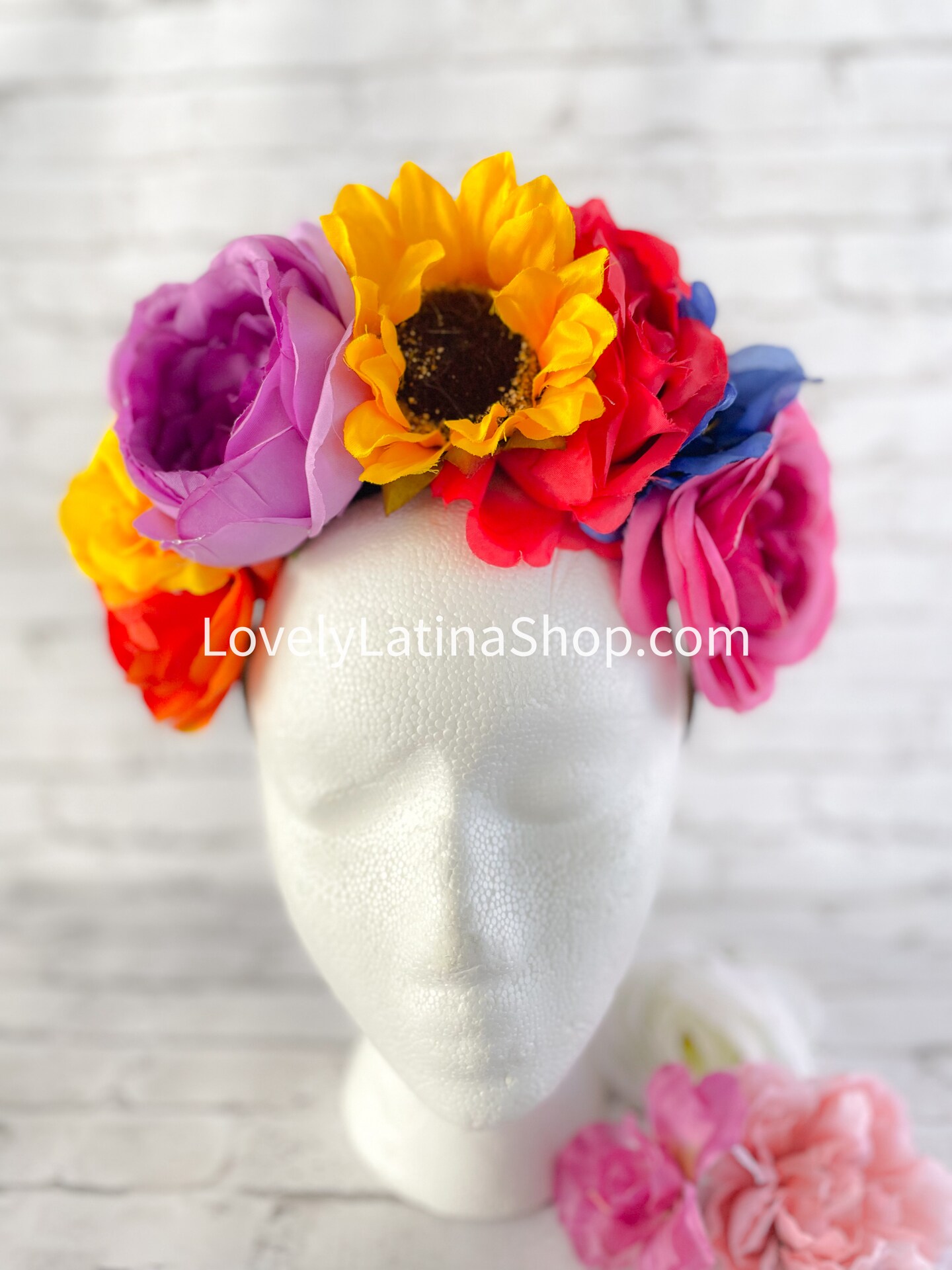 Frida Vibes Flower Crown Headpiece perfect for Dis de los Muertos