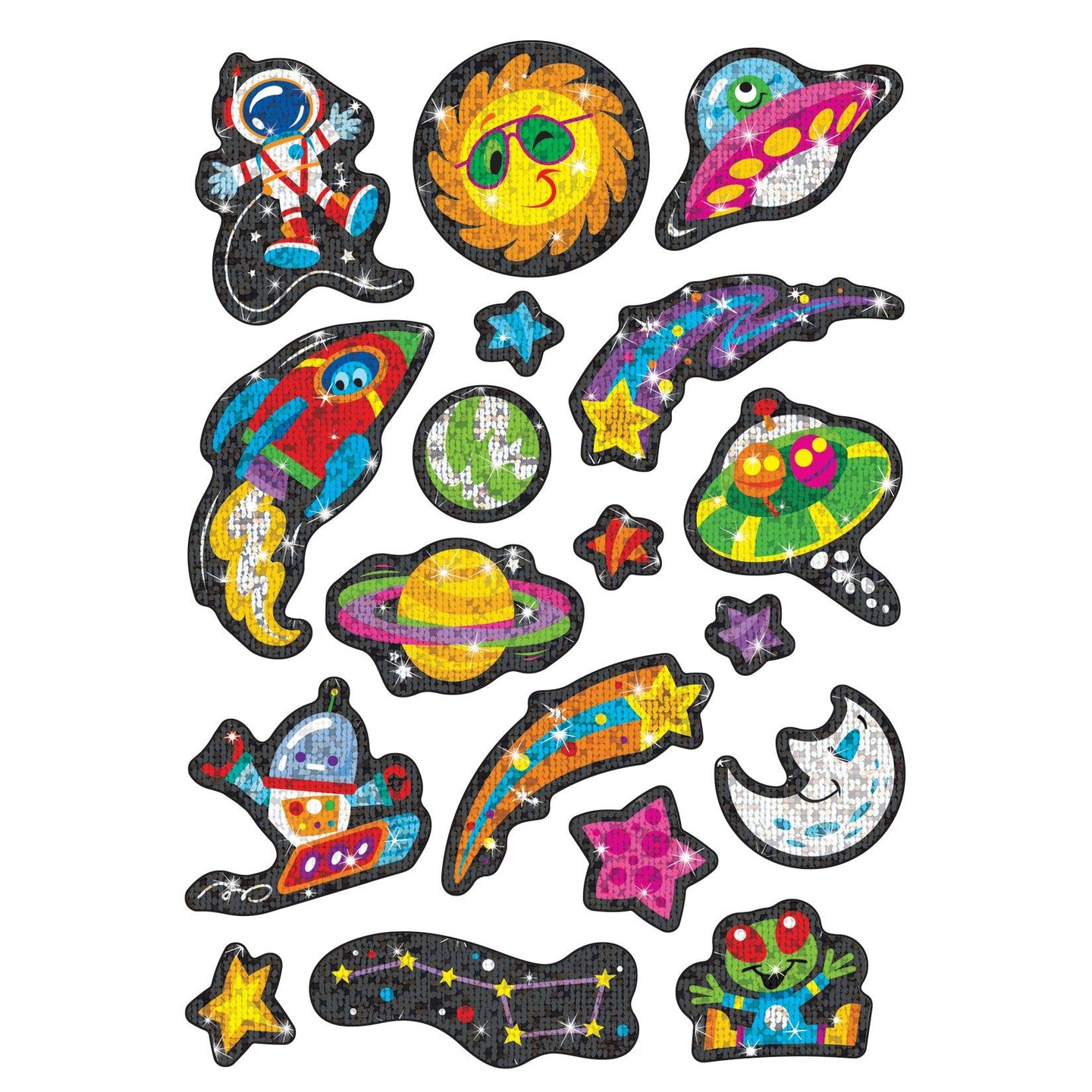Sparkly Space Stuff Sparkle Stickers&#xAE;, 36 Per Pack, 6 Packs