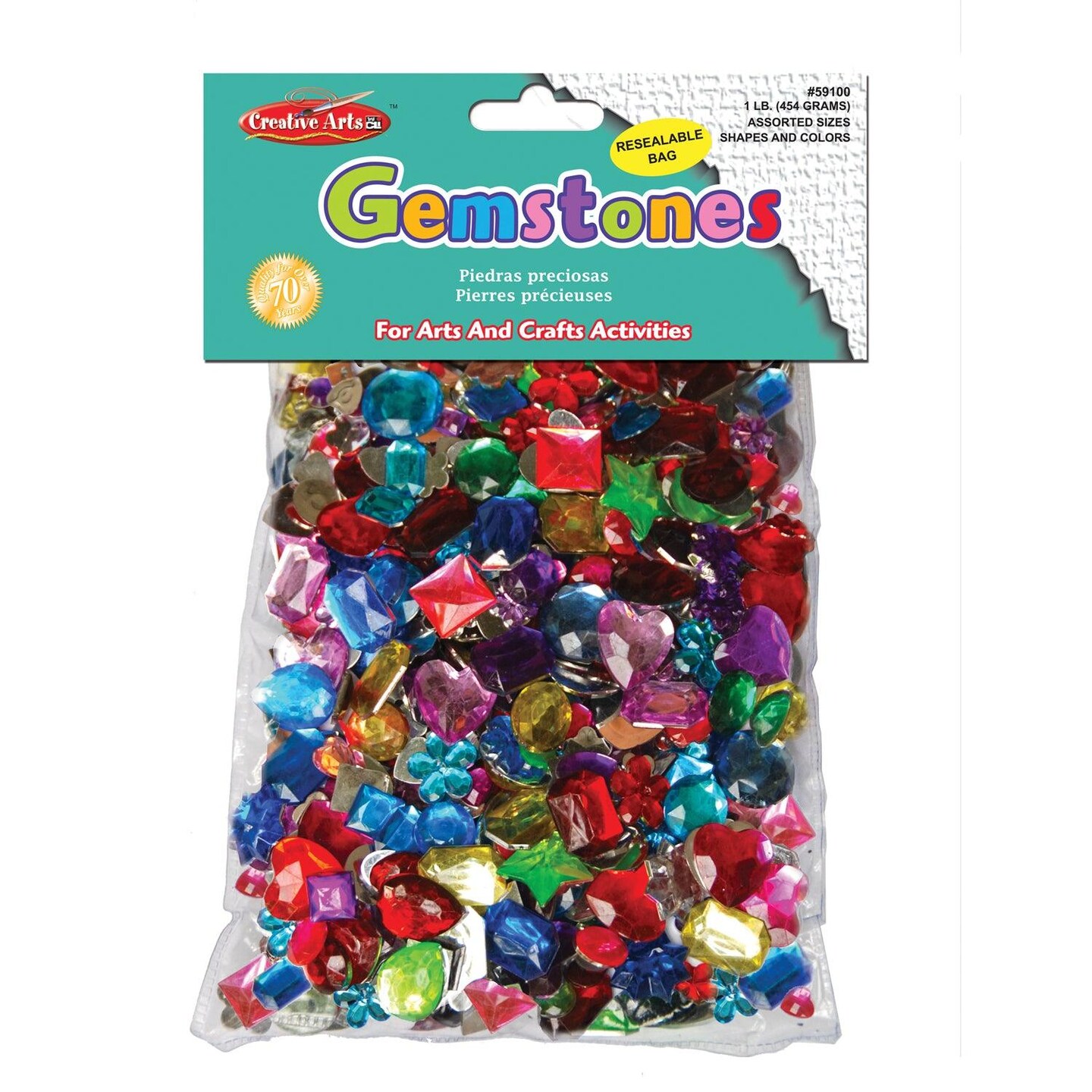 Creative Arts&#x2122; Gemstones Assorted Styles and Colors, 1 Pound Bag
