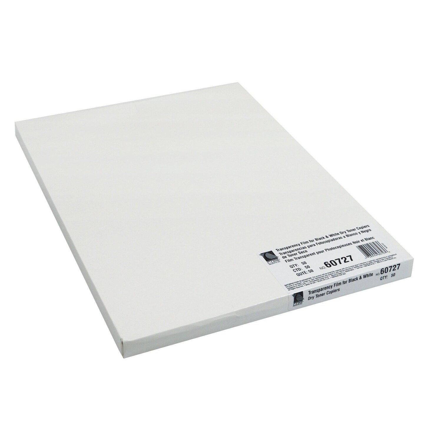 Plain Paper Copier Transparency Film, Clear, 8 1/2 x 11, 50 Sheets