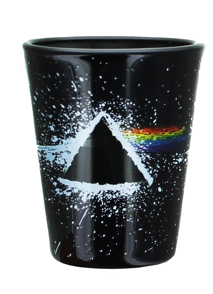 Pink Floyd Dark Side Paint Splatter 1.5oz Shot Glass