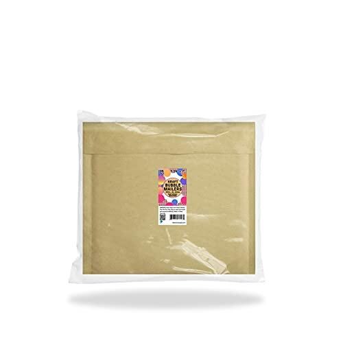 CD Size Natural Brown Kraft Bubble Mailers 7.25 x 7. Pack of 25 Paper Cushion Envelopes with Peel and Seal for Mailing Shipping Packing Packaging Supplies Paper Bag Padded Envelopes