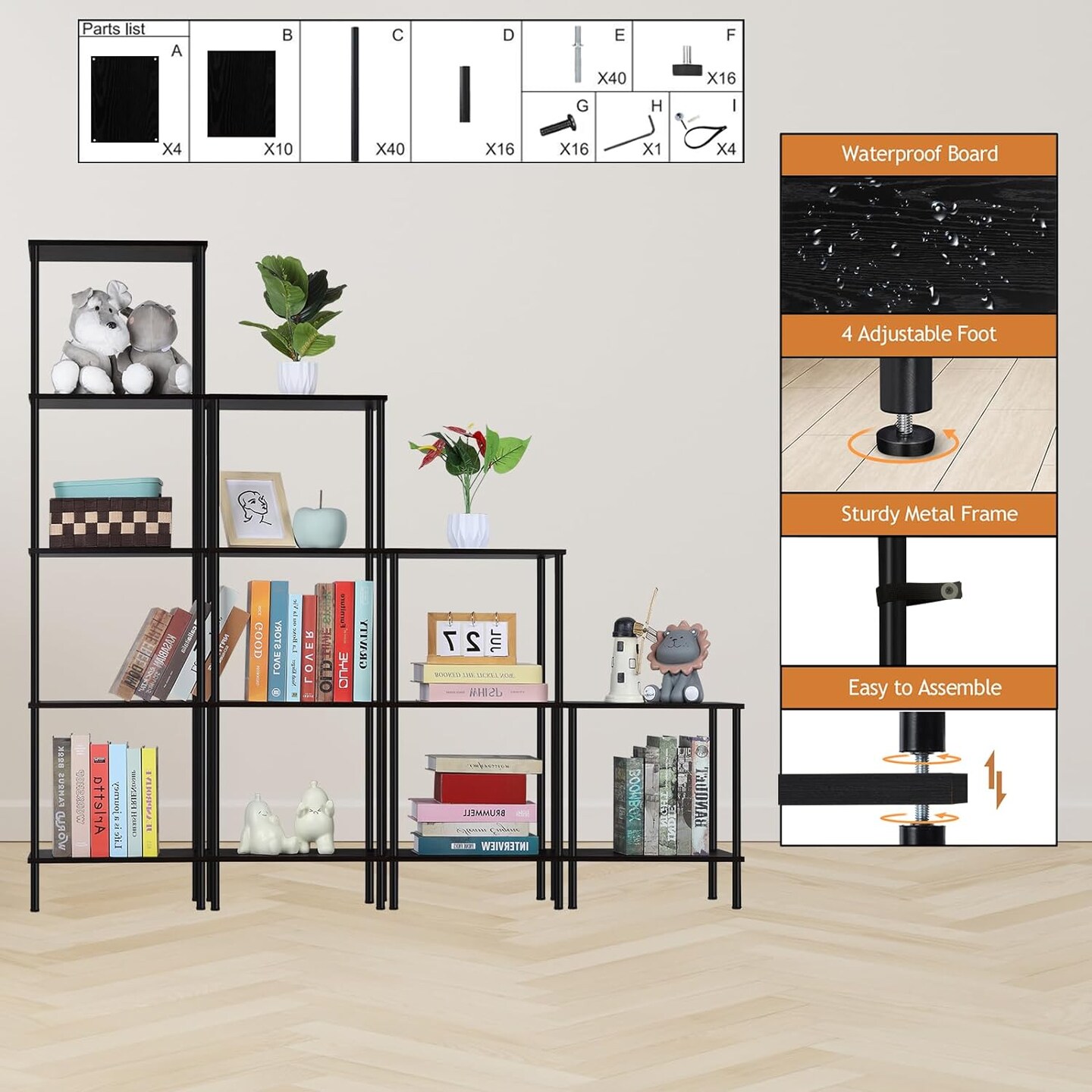 Rustic Display Open Shelf Storage Organizer