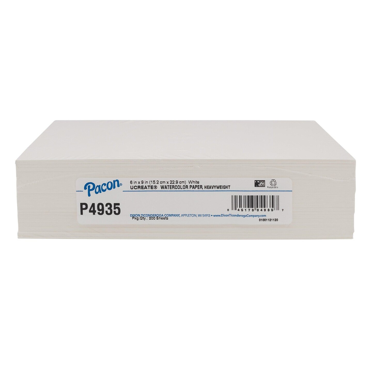 Watercolor Paper, White, 90 lb., 6&#x22; x 9&#x22;, 200 Sheets