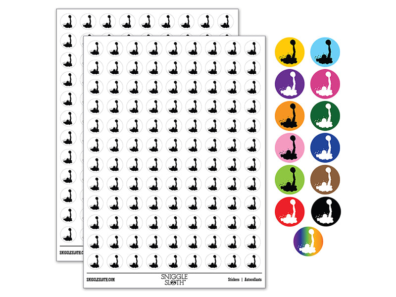 Water Polo Solid 200+ 0.50&#x22; Round Stickers