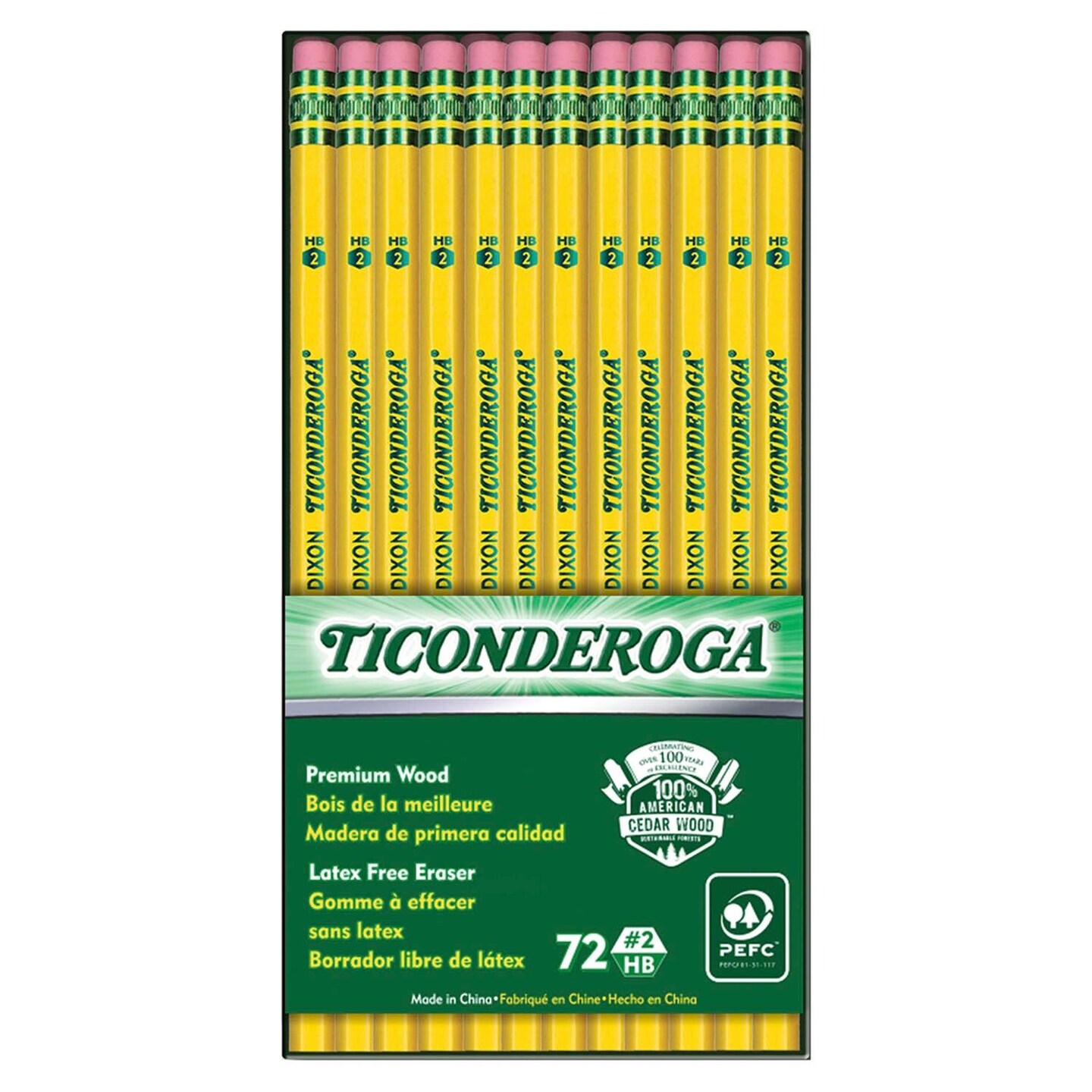Original Ticonderoga&#xAE; Pencils, No. 2 Soft, Unsharpened, Box of 72