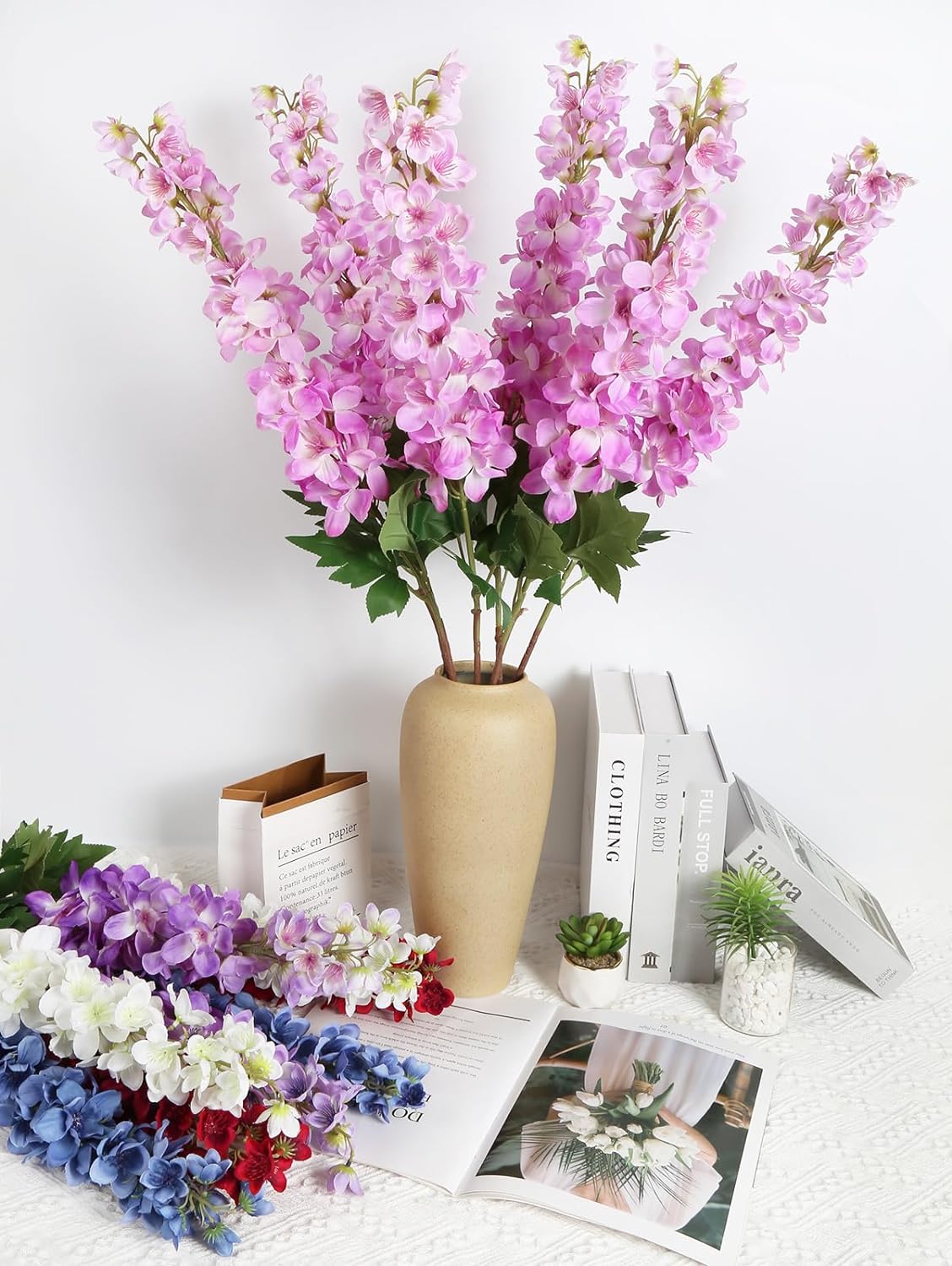 Timeless Elegance: Delphinium Artificial Flowers for Exquisite Home and Wedding Decor