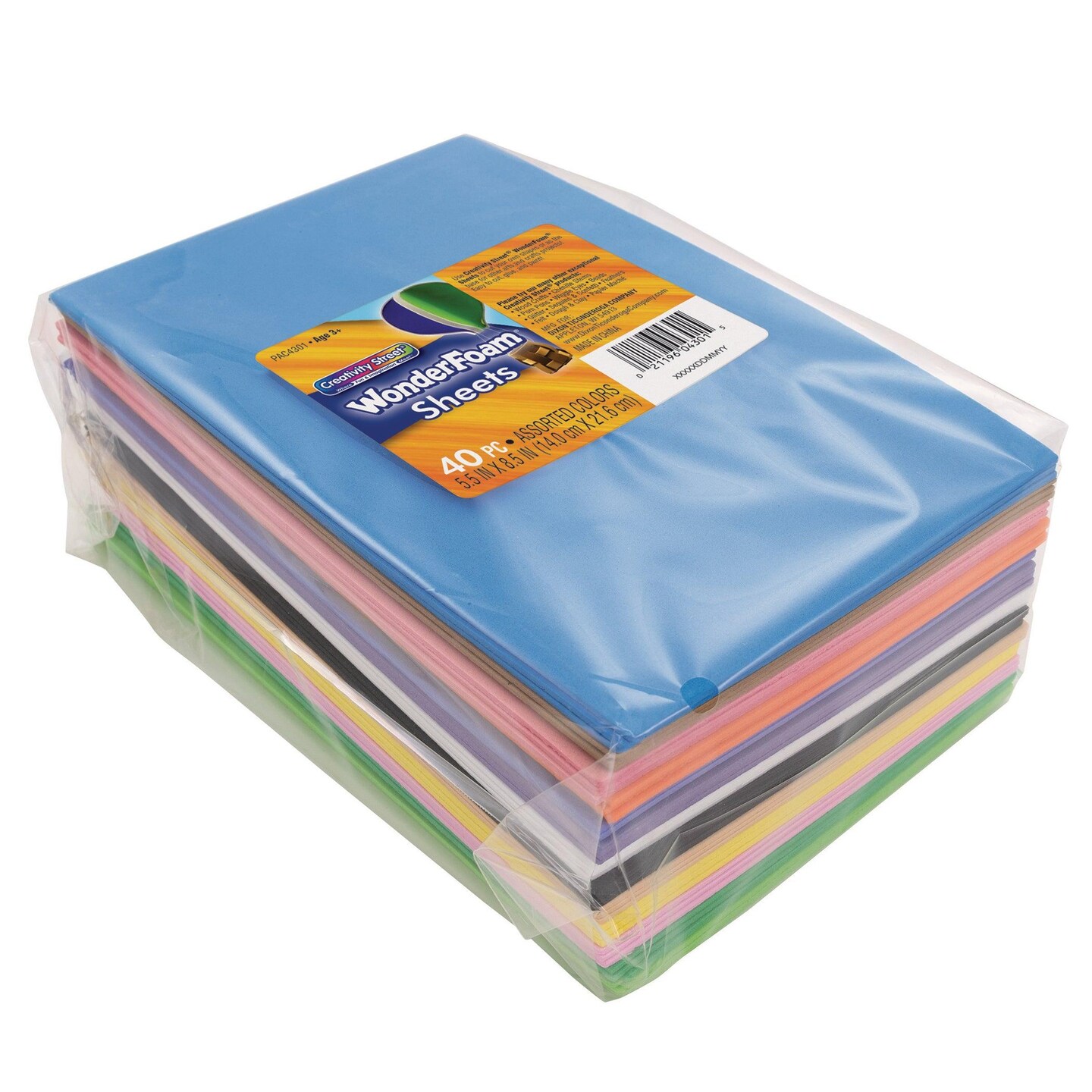WonderFoam&#xAE; Sheets, Assorted Colors, 5.5&#x22; x 8.5&#x22;, 40 Sheets Per Pack, 3 Packs