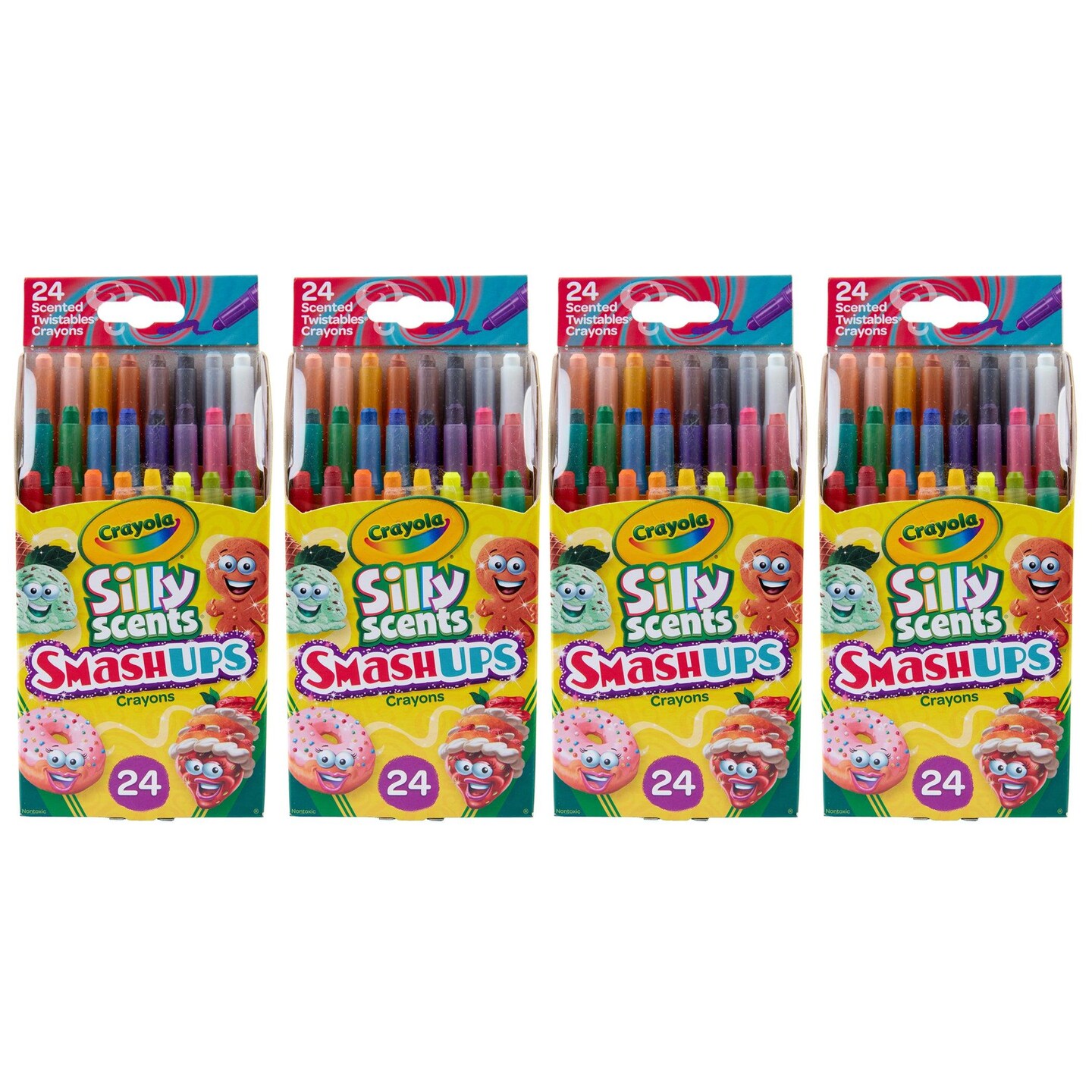 Silly Scents&#x2122; Smash Ups Mini Twistables Scented Crayons, 24 Per Pack, 4 Packs