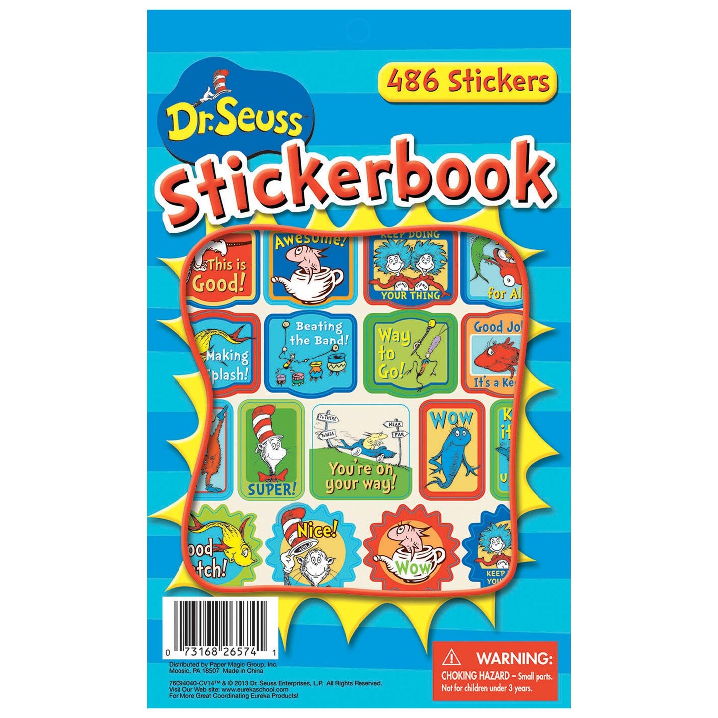 Dr. Seuss&#x2122; Awesome Sticker Book, 486 Stickers Per Pack, Pack of 3