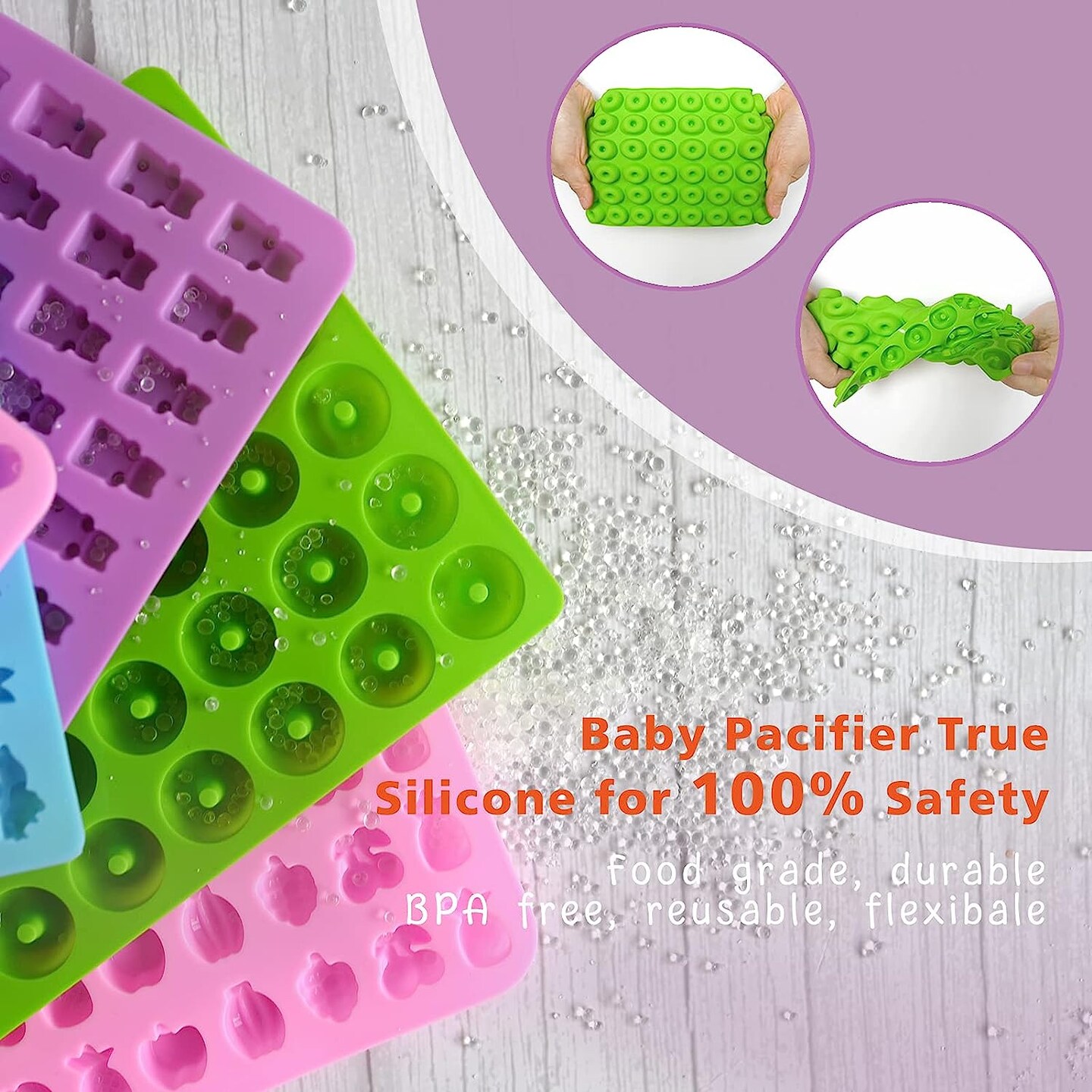 Silicone Gummy Bear Molds Set