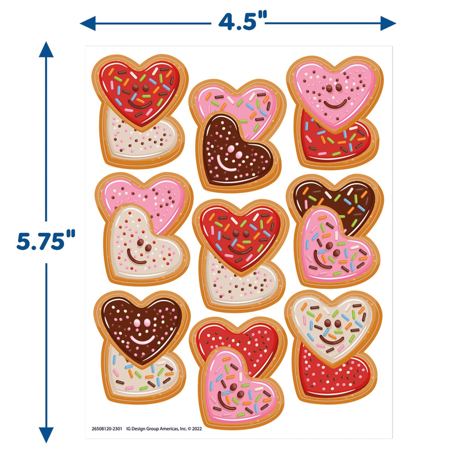 LOVE Valentine&#x27;s Day Giant Stickers, 36 Per Pack, 12 Packs