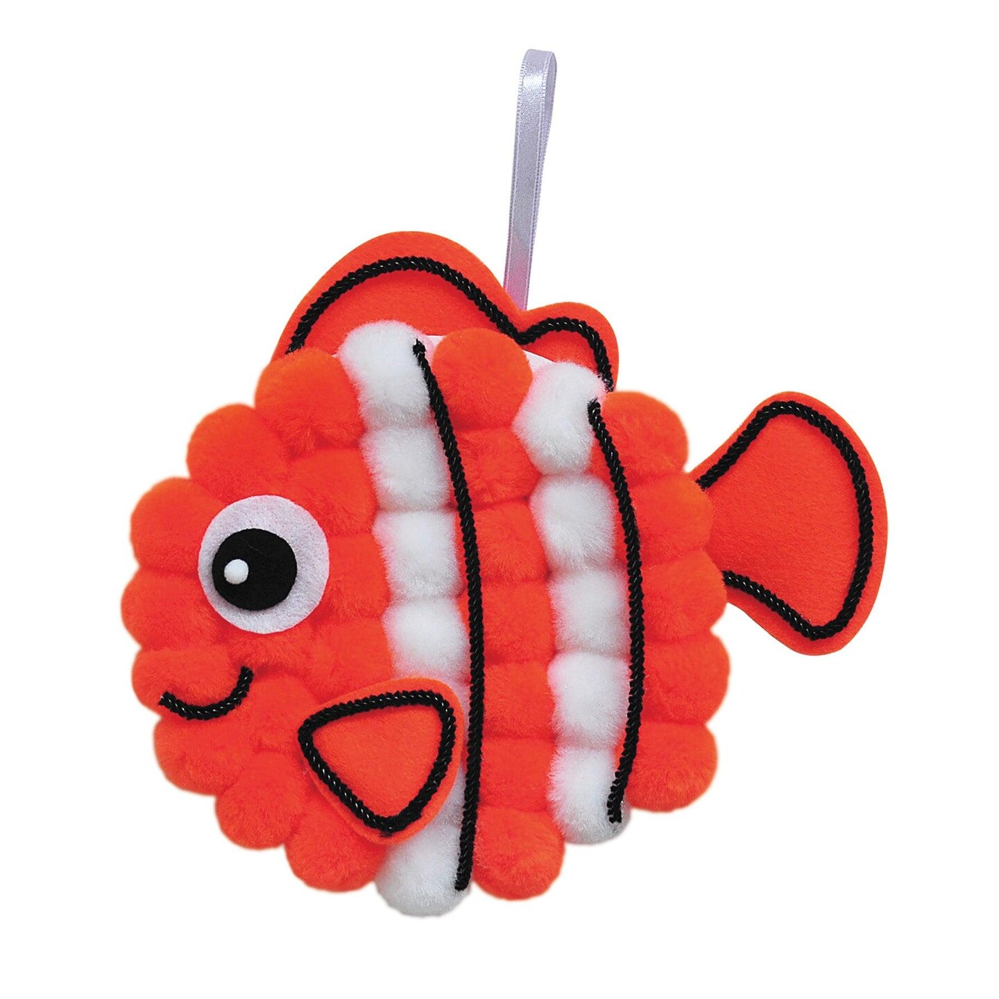 Pom Pon Animal Plate Kit, Clownfish, 7.5&#x22; x 8&#x22; x 1&#x22;, 6 Kits