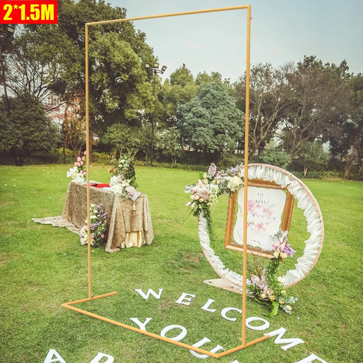 Metal Wedding Arch Frame Decoration Stand