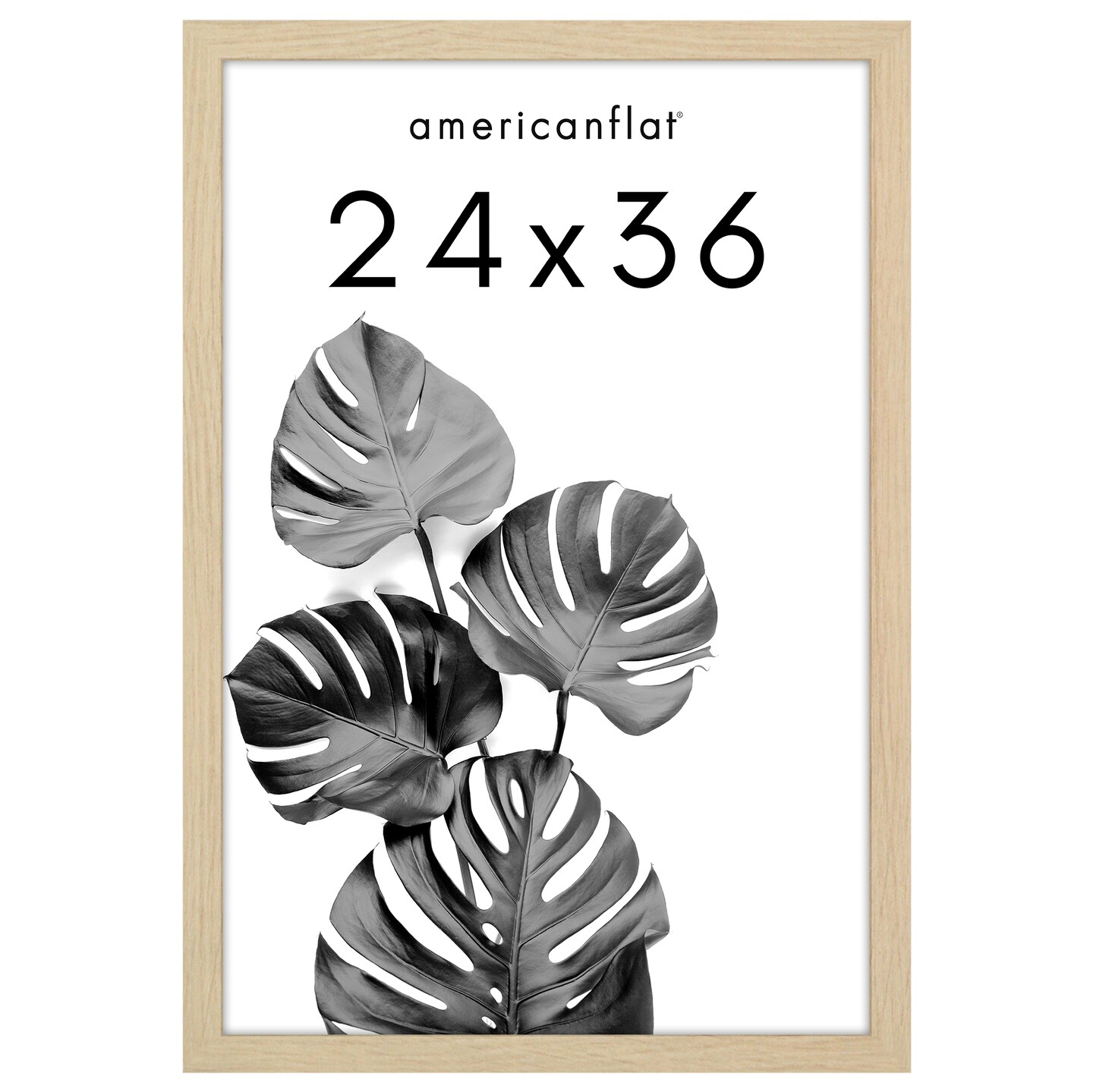 Americanflat Gallery Poster Frame - Wooden Picture Frame for Wall Art - Plexiglass Cover - Hanging Hardware for Horizontal or Vertical Display