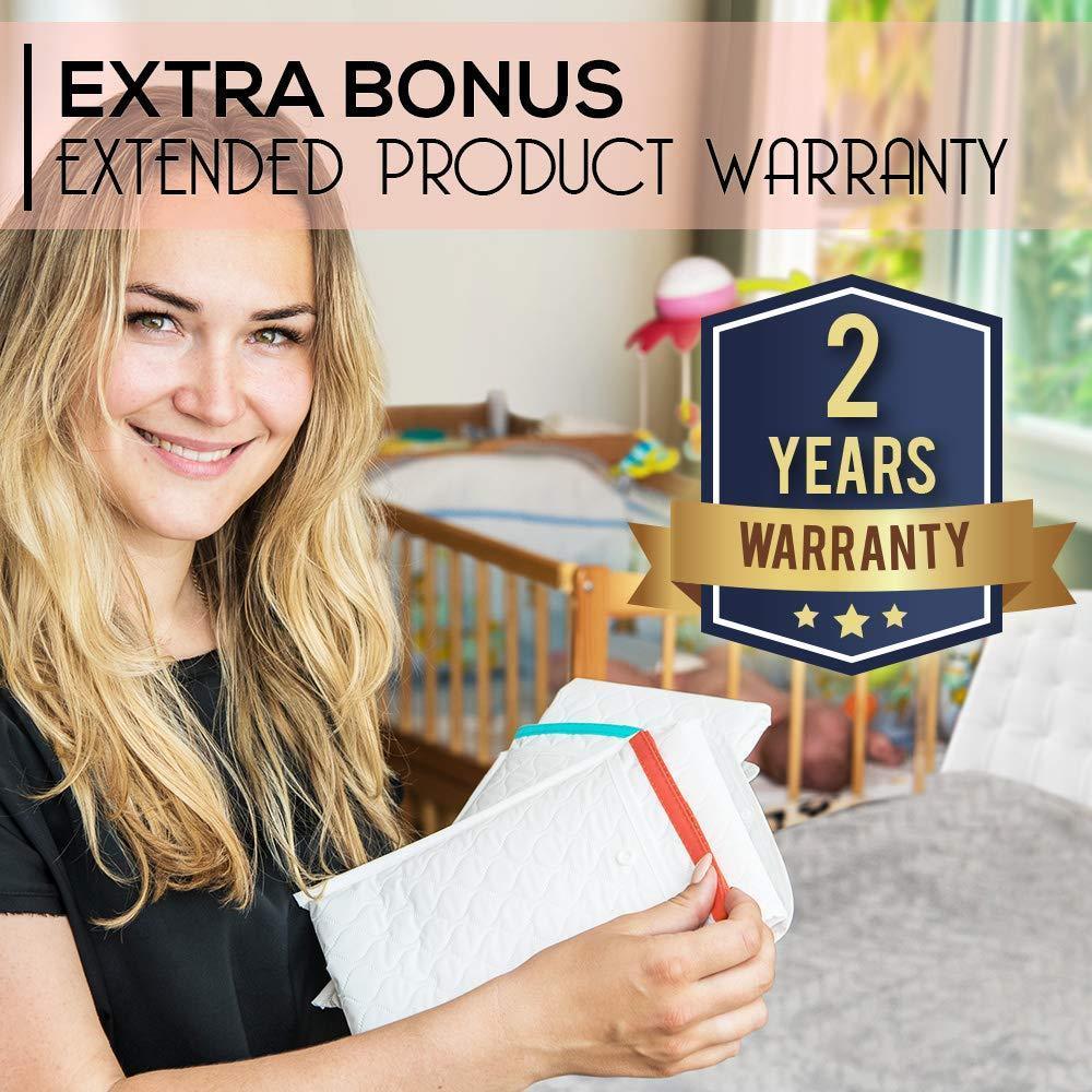 Portable Changing Pad Large Size 25.5&#x201D;x31.5&#x201D; Pack of 2   Vinyl Waterproof Reusable Baby Changing Mats for Girls Boys   Reinforced Seams &#x26; Free Storage Bag   Change Diaper Mat   Extended Warranty 2 y