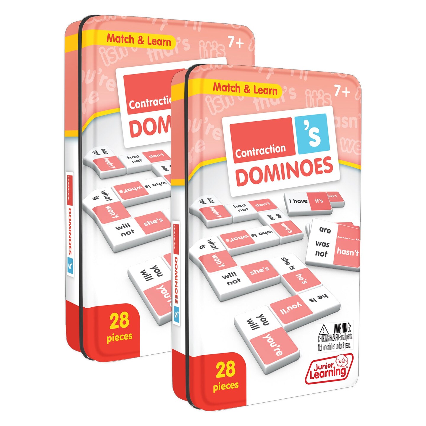 Contraction Match &#x26; Learn Dominoes, Pack of 2