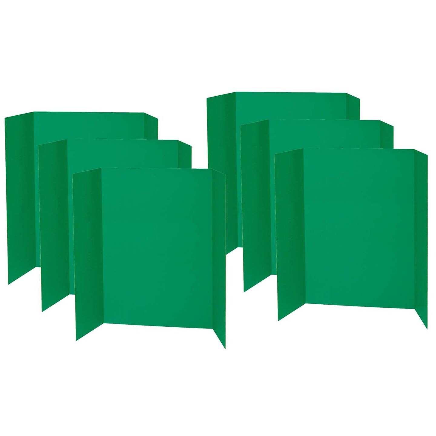 Presentation Board, Green, Single Wall, 48&#x22; x 36&#x22;, Pack of 6