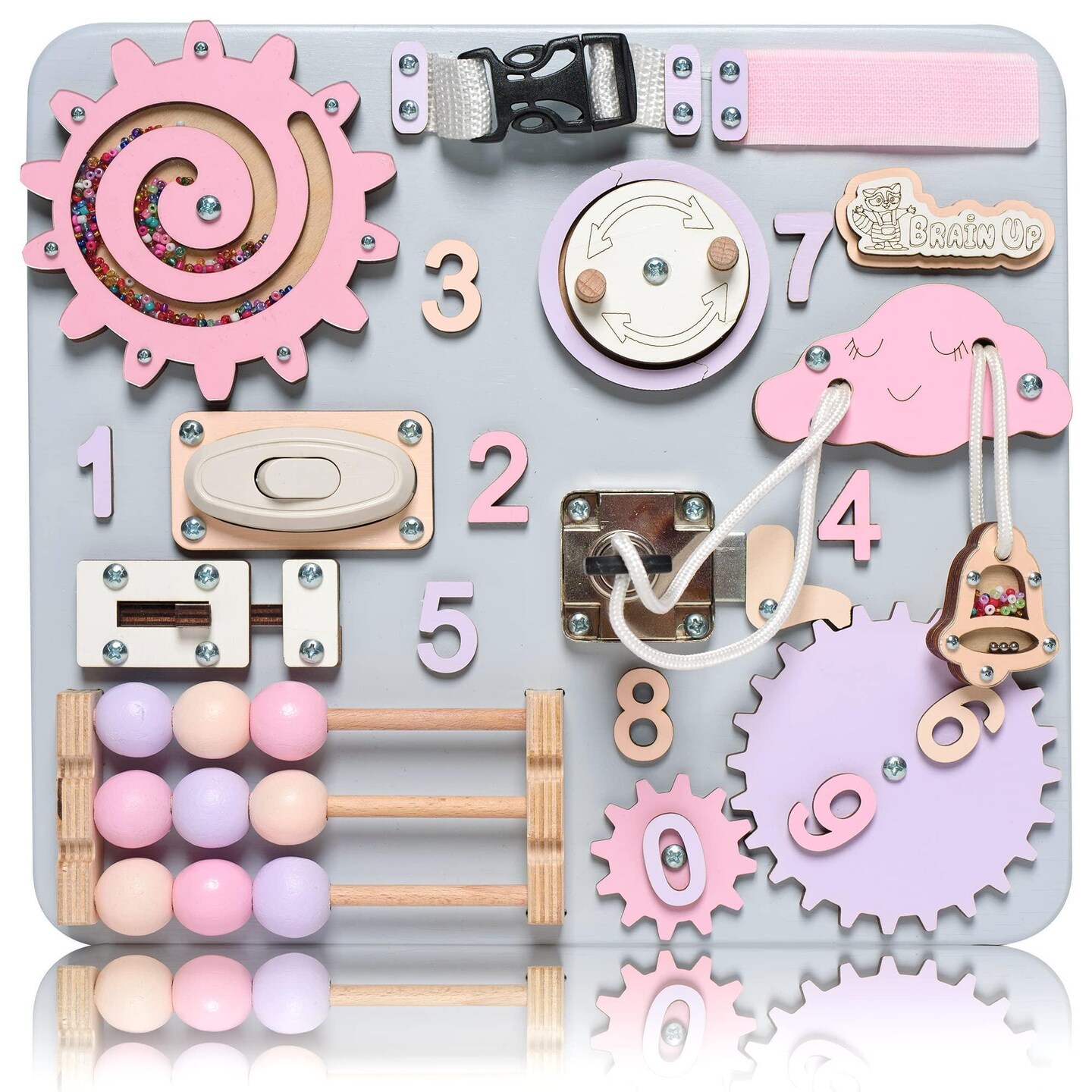 Busy Board for Toddlers Sensory Board Wooden Busy Board for Kids Activity Board for Toddlers 1 3 Locks and Latches Activity Board Baby Activity Board Toddler Educational Toys