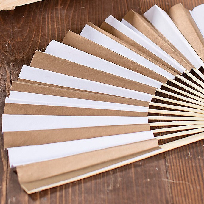 Bulk 48 Pc. Stripe Folding Hand Fans