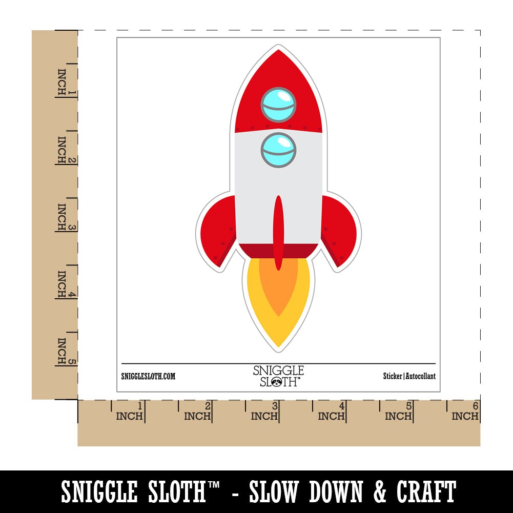 Rocket Ship Doodle Waterproof Vinyl Phone Tablet Laptop Water Bottle ...