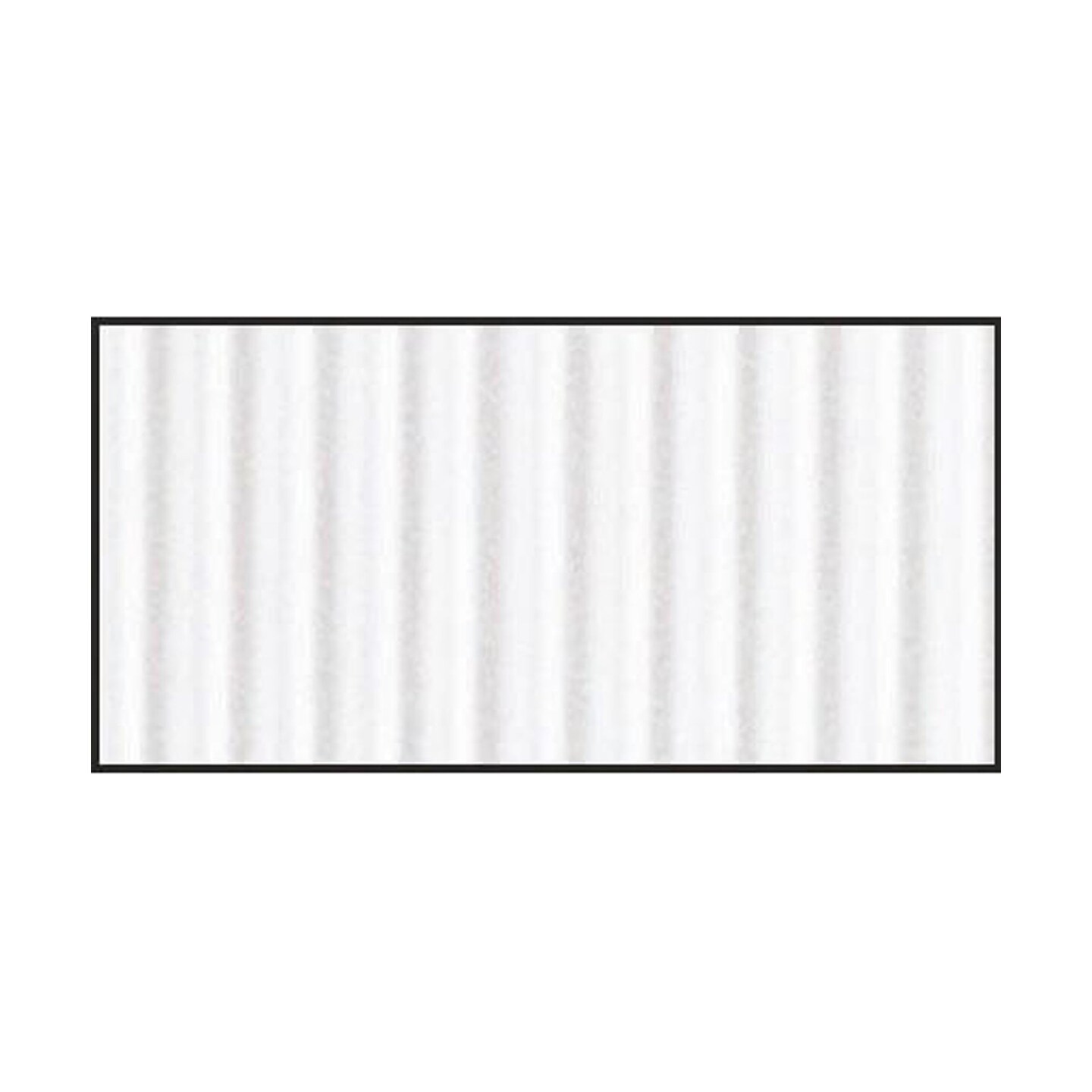 Corrugated Paper, White, 48&#x22; x 25&#x27;, 1 Roll