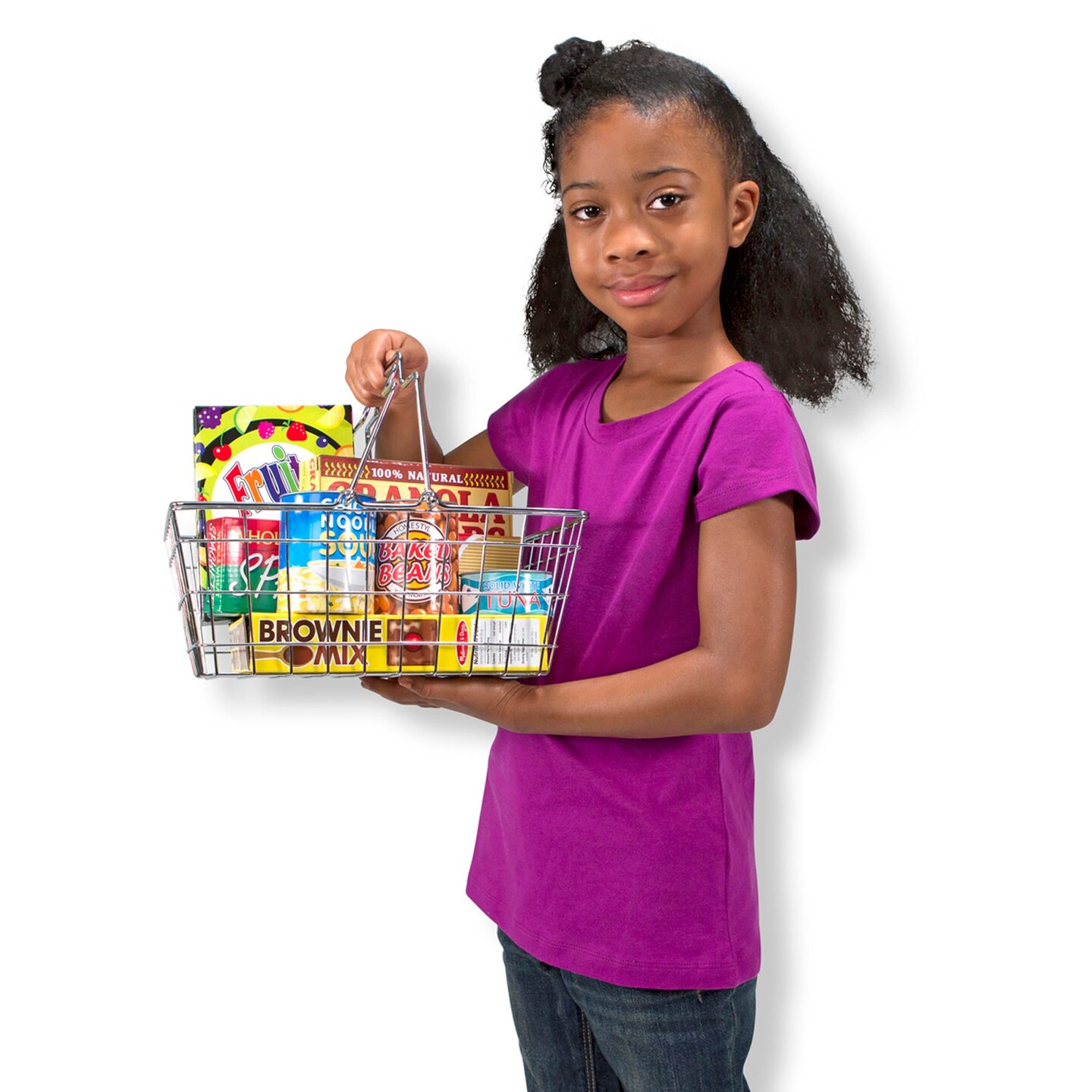 Let&#x27;s Play House! Grocery Basket with Play Food