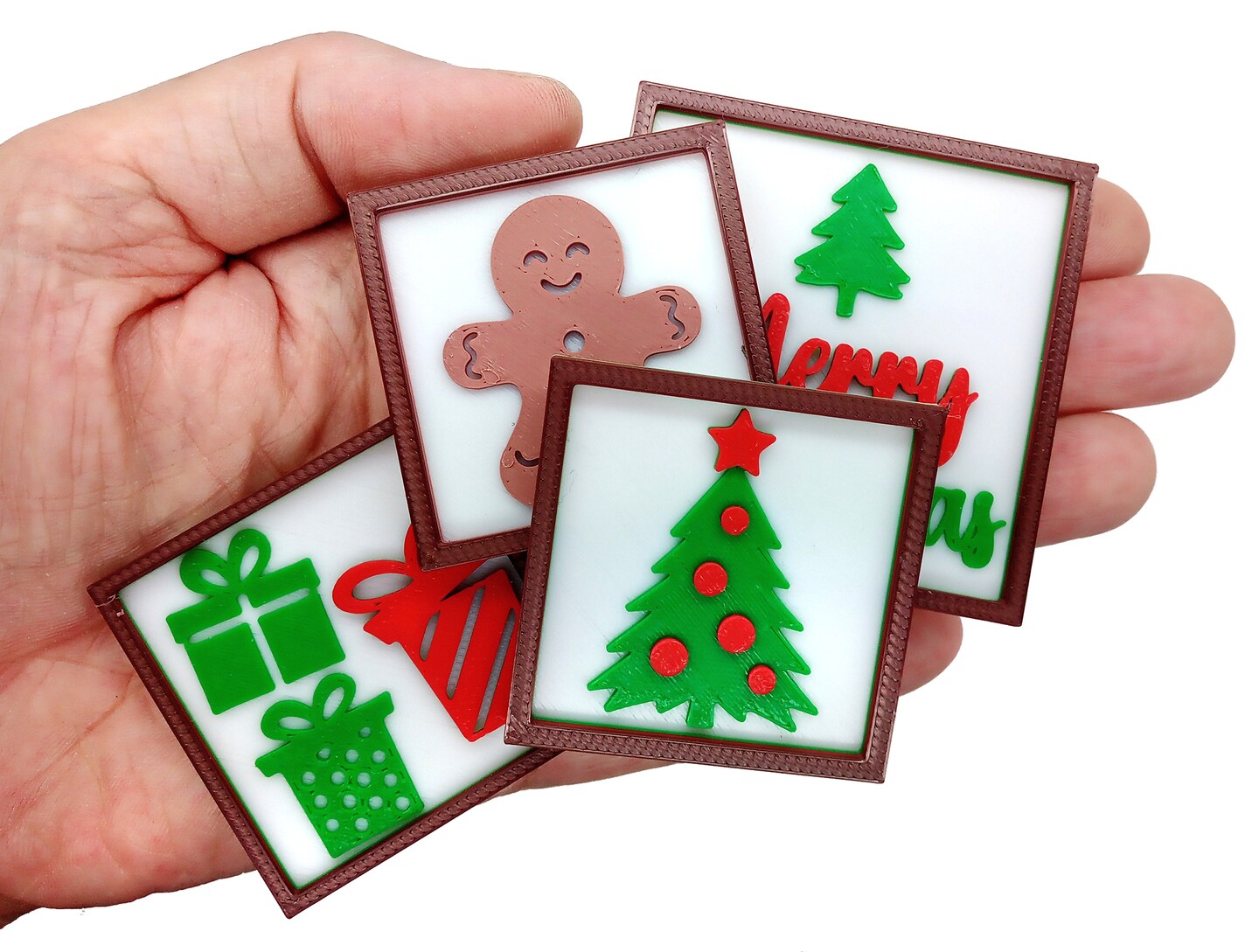 Wall Art for Dollhouse Christmas, 1:6 Shelf Sitter for Dolls, 4 pcs, Adorabilities