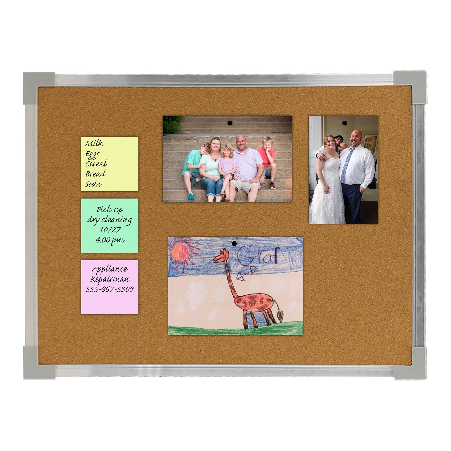 Aluminum Framed Cork Board, 18&#x22; x 24&#x22;