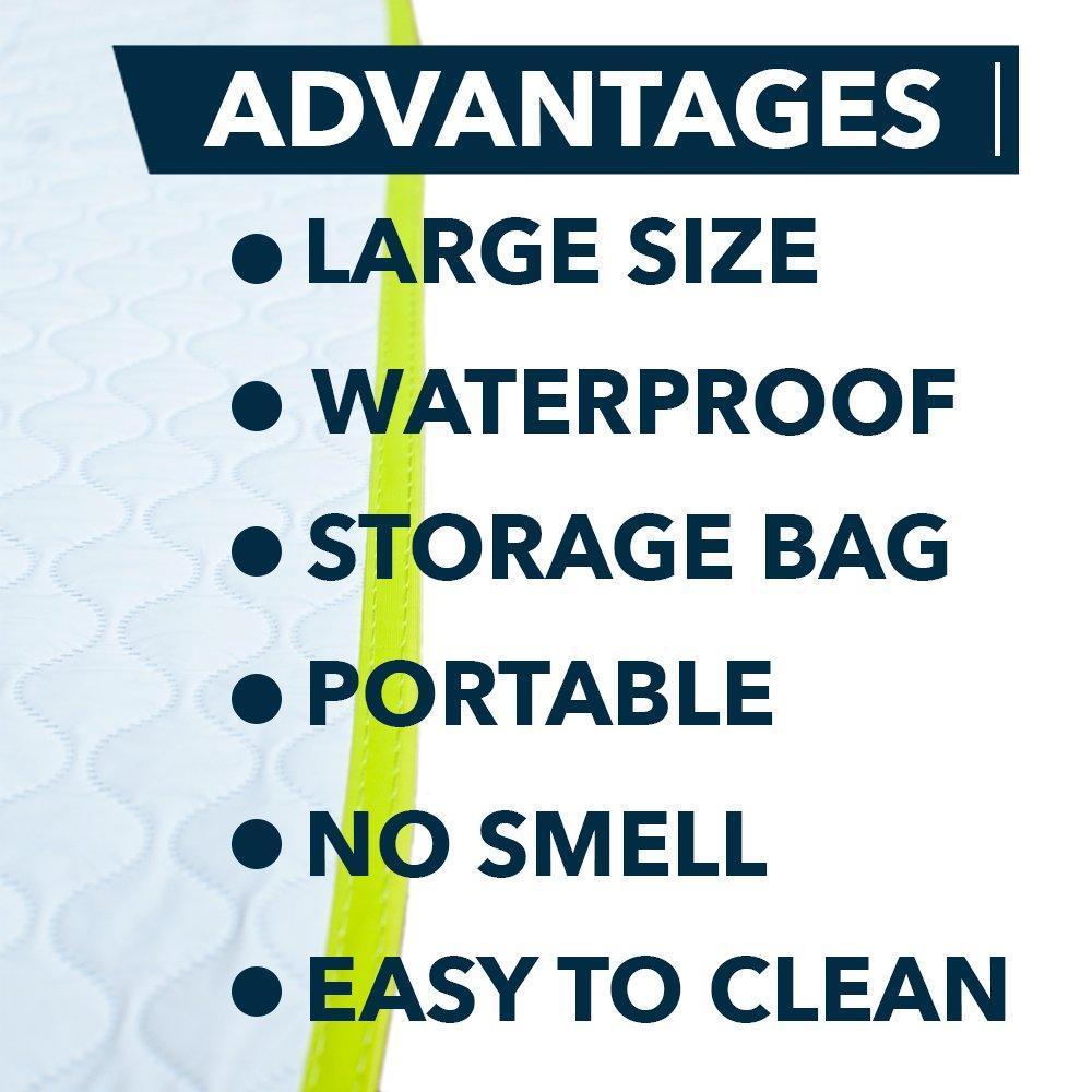 Portable Changing Pad for Home &#x26; Travel   Biggest Reusable Waterproof Changing Mat Extra Large Size 25.5&#x201D;x31.5&#x201D;   Reinforced Double Seams   Change Diaper On The Go   Unisex Boys &#x26; Girls   Storage Bag