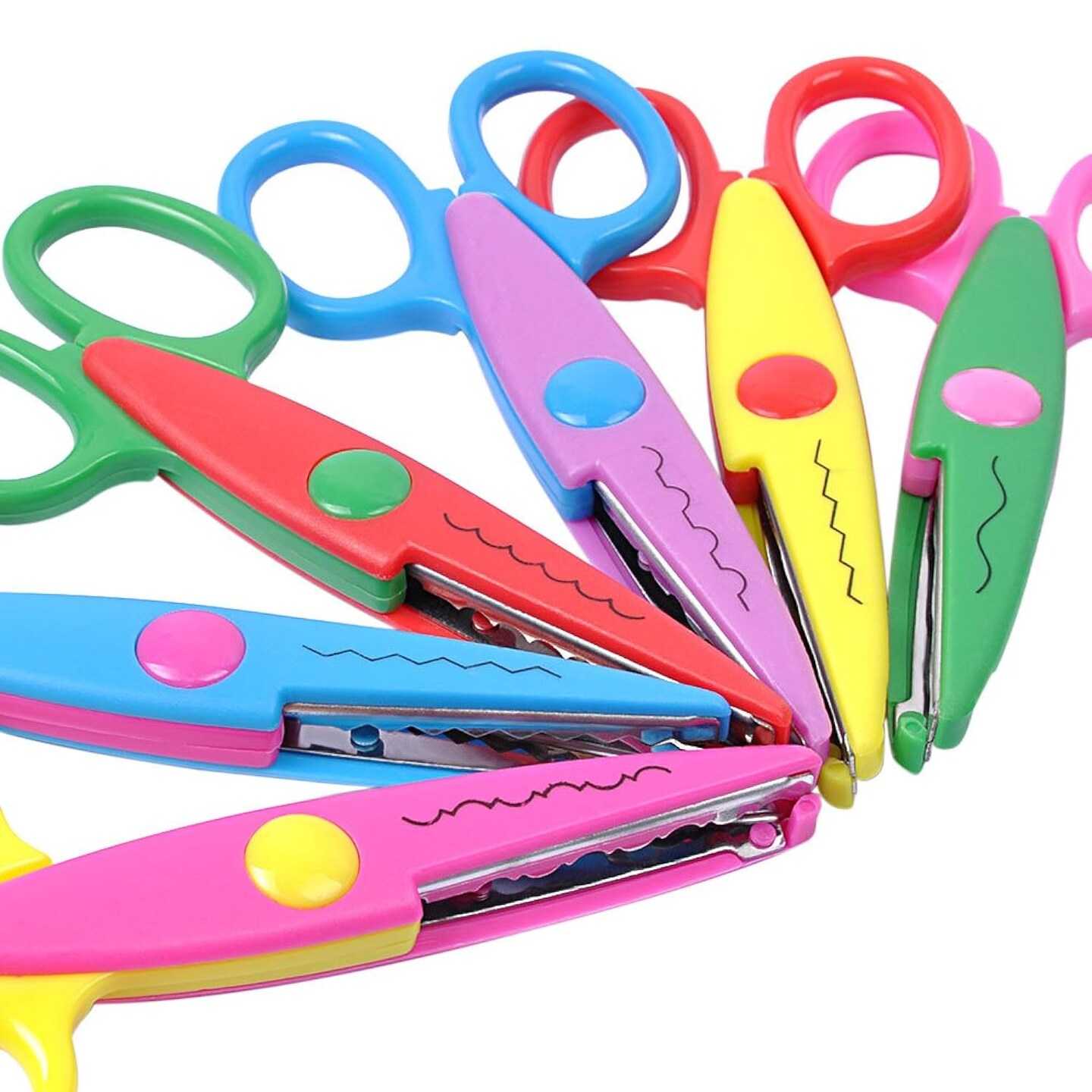 Craft Scissors Decorative Edge, Scissors for Crafting, Craft Scissors, Zig Zag Scissors, Kids Scissors, Pattern Scissors for Kids Adults, Crazy Scissors, Scrapbook Scissors for School, 6 Pack