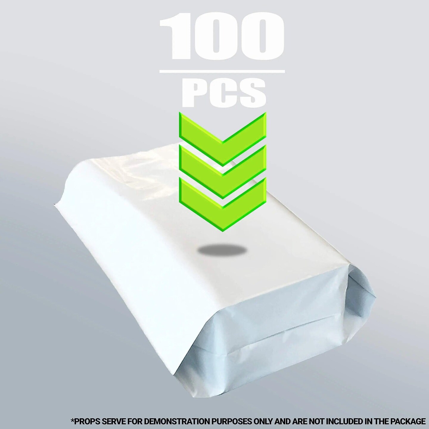 Amiff Gusseted Large Poly Mailers 10x13x2 Size. Pack of 100 White Poly Shipping Bags for Clothing 10 x 13 x 2 Polyethylene Flat Poly Mailer Bag 2.5 Mil Expansion Poly Mailers Bags Mailing Bags