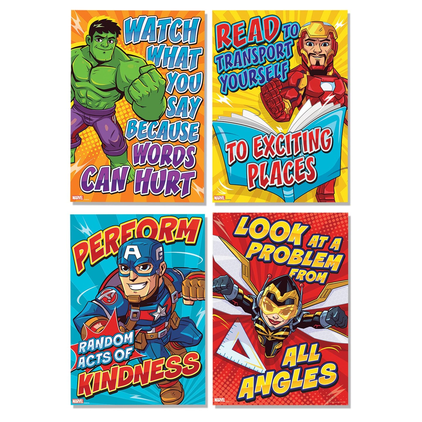 Marvel&#x2122; Motivational Poster Set Bulletin Board Set, 10 Posters