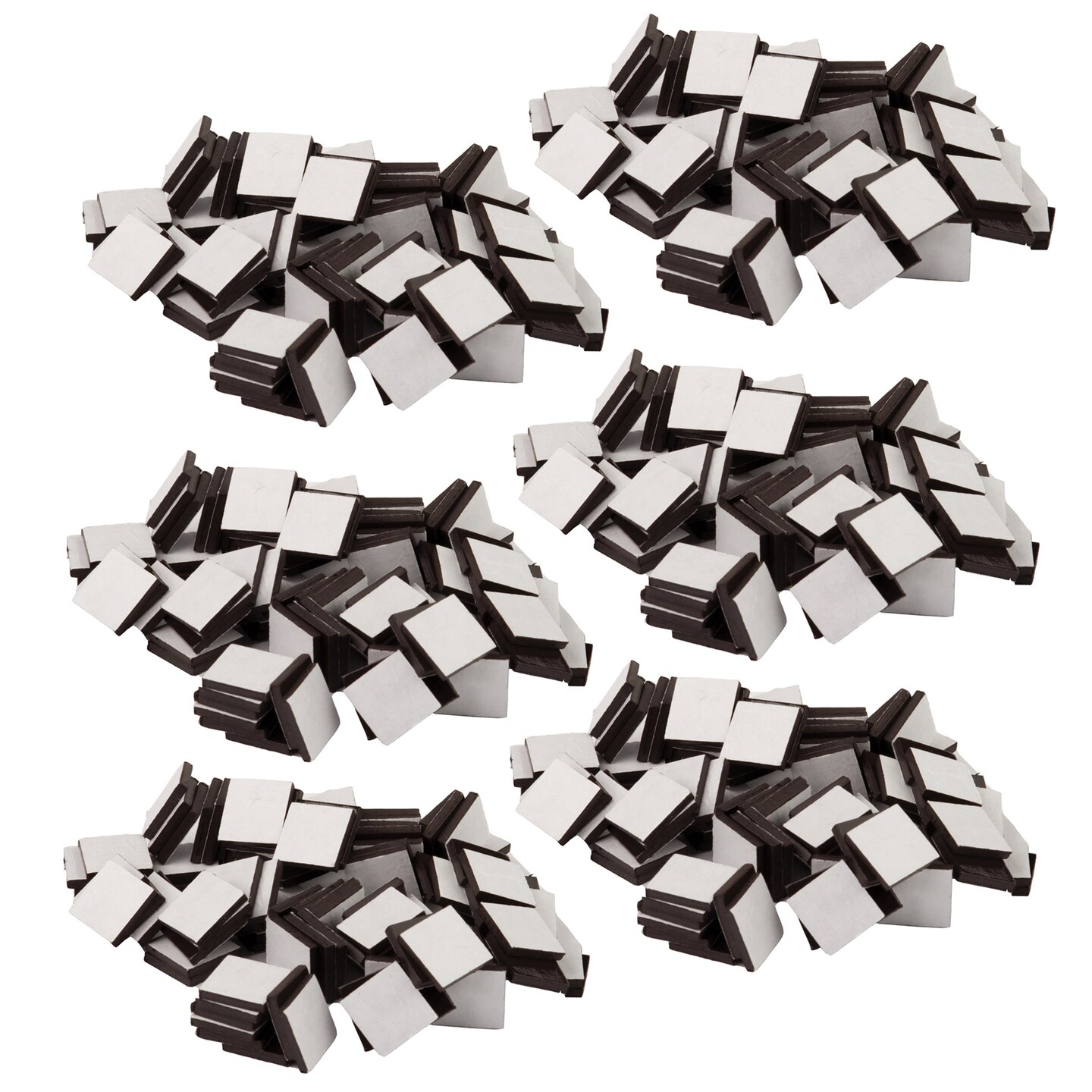 Adhesive Magnetic Squares (3/4&#x22; sq), 50 Per Pack, 6 Packs