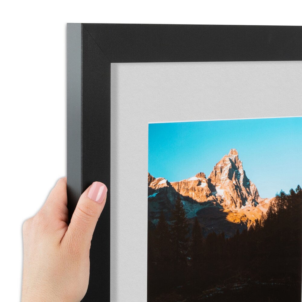 ArtToFrames Collage Photo Picture Frame with 3 - 8x10 inch Openings, Framed in Black with Over 62 Mat Color Options and Plexi Glass (CSM-3926-25)