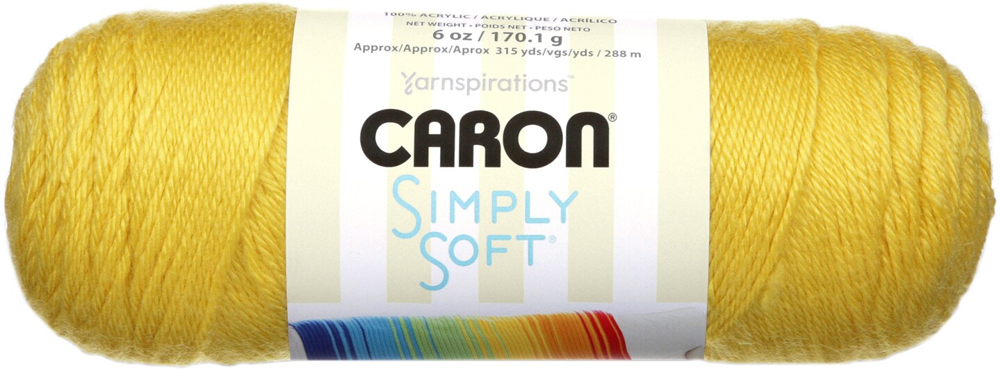 Caron Simply Soft Solids Yarn-Lemonade