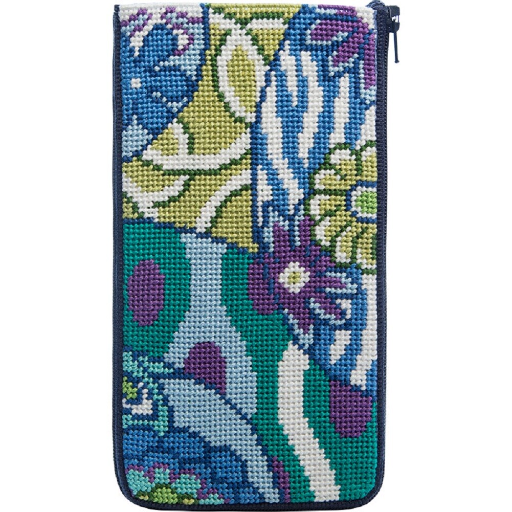 Stitch &#x26; Zip Eyeglass Case Needlepoint Kit- Imari Abstract