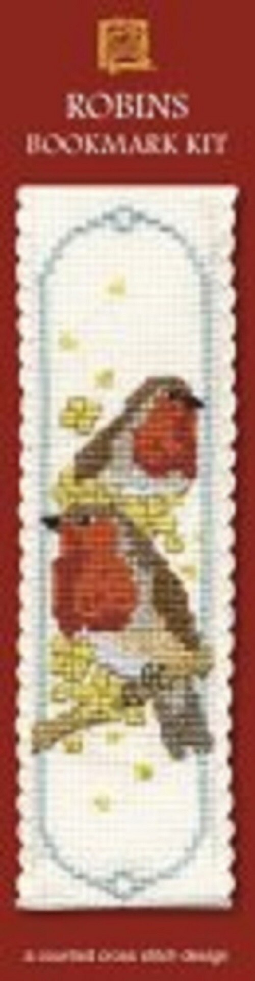 Textile Heritage Robins Bookmark Cross Stitch Kit