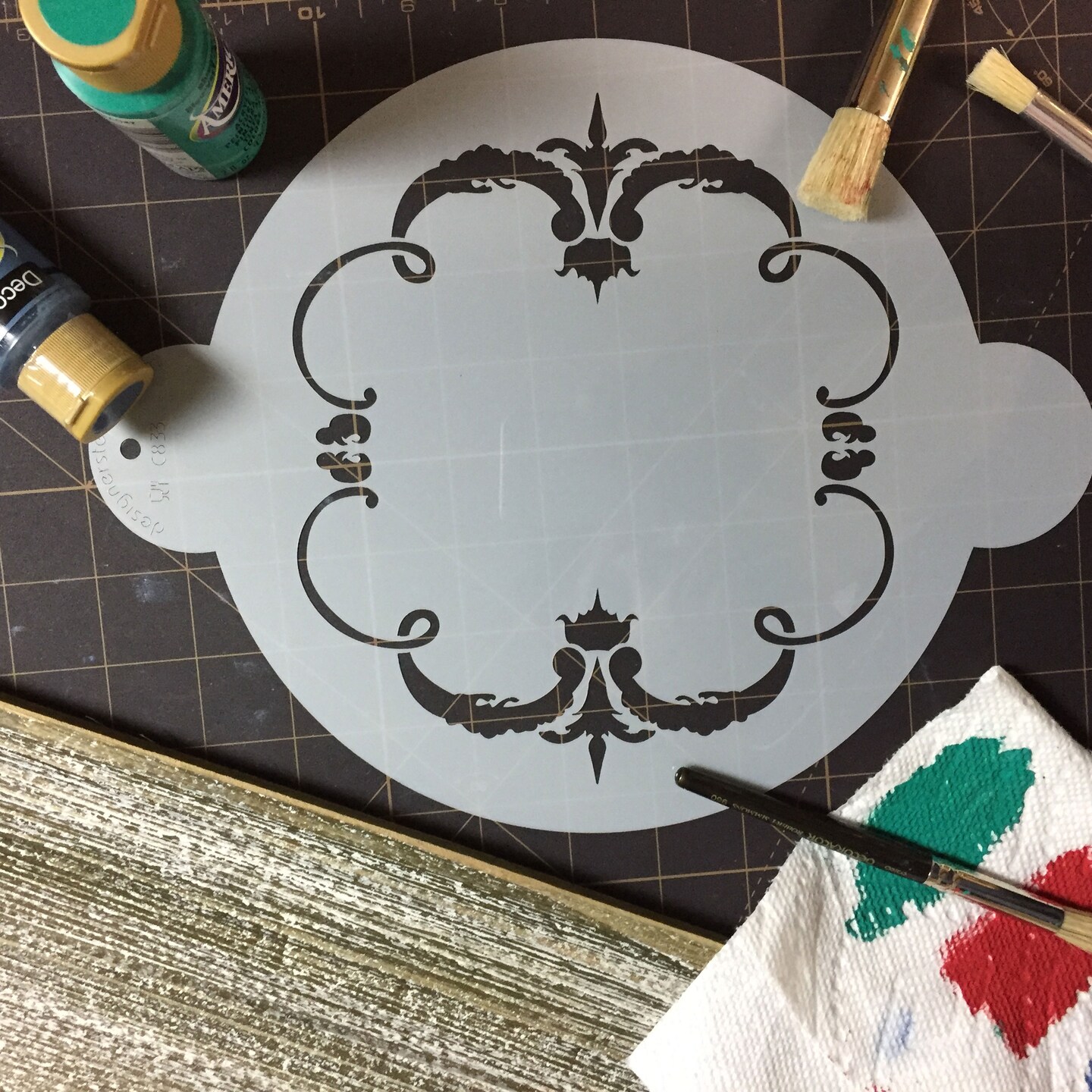 Luciana: Italian Martha Stewart Weddings Series Cake Stencil | C833 by Designer Stencils | Cake Decorating Tools | Baking Stencils for Royal Icing, Airbrush, Dusting Powder | Reusable Plastic Food Grade Stencil for Cakes | Easy to Use &#x26; Clean Stencil