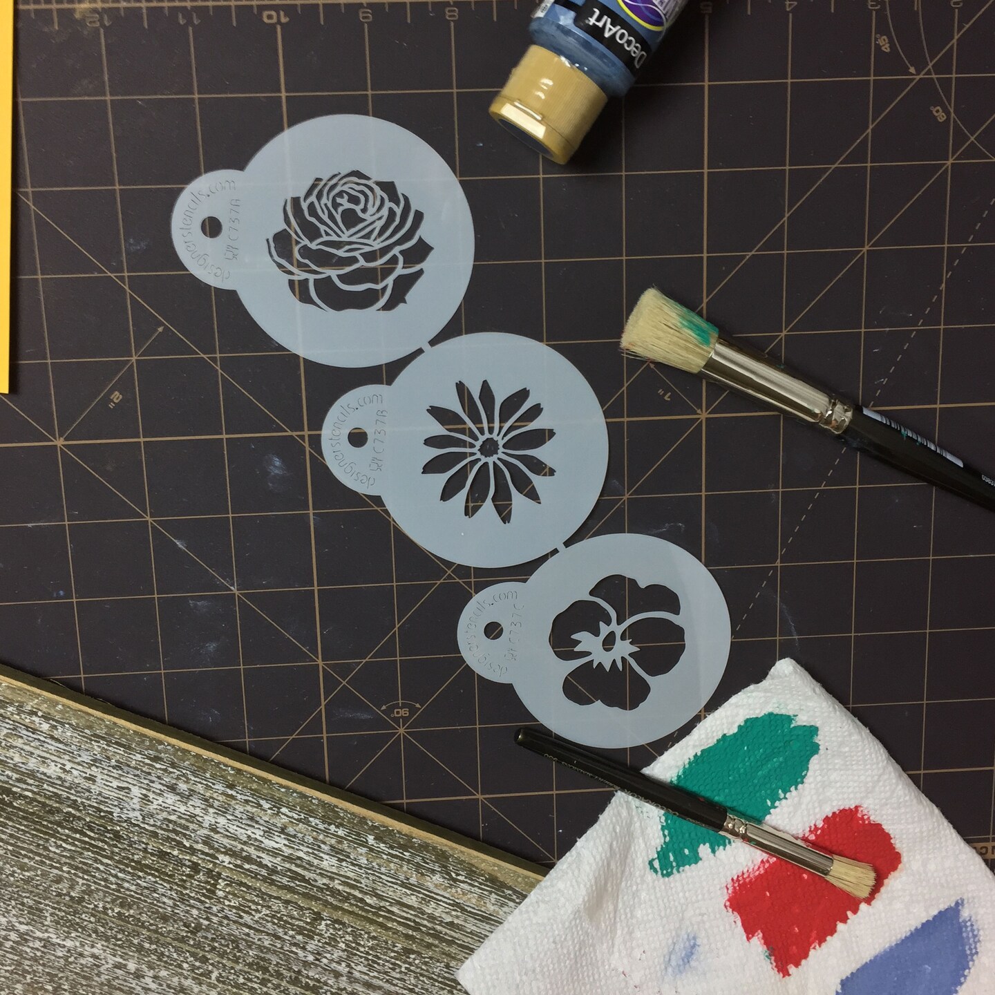 Garden Flowers Cookie Stencil Set | C737 by Designer Stencils | Cookie Decorating Tools | Baking Stencils for Royal Icing, Airbrush, Dusting Powder | Reusable Plastic Food Grade Stencil for Cookies | Easy to Use & Clean Cookie Stencil