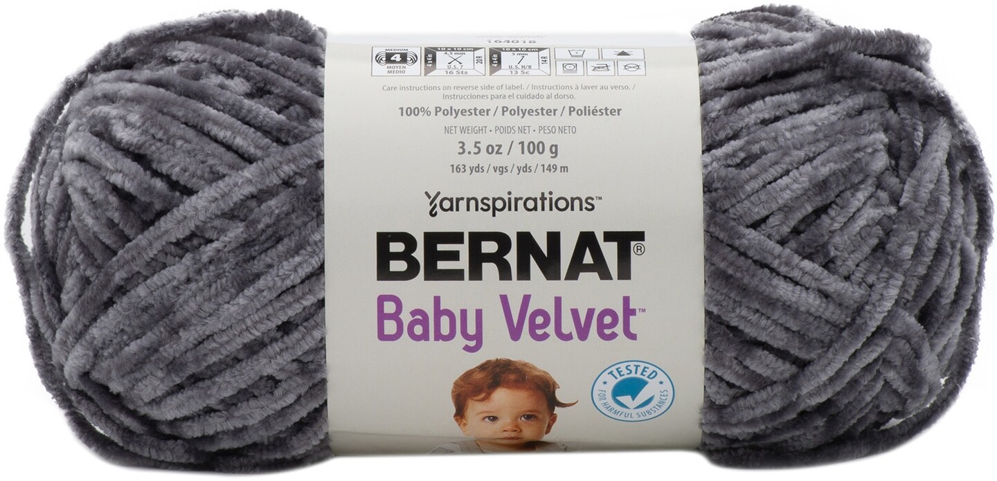 Bernat Baby Velvet Yarn Vapor Gray