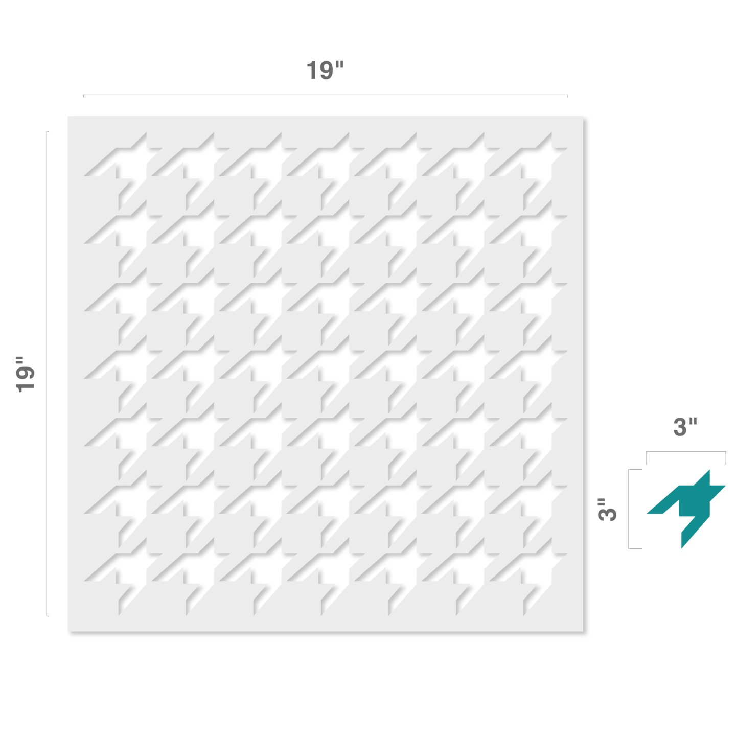 Houndstooth Wallpaper Wall Stencil | 3647 by Designer Stencils | Pattern Stencils | Reusable Stencils for Painting | Safe & Reusable Template for Wall Decor | Try This Stencil Instead of a Wallpaper | Easy to Use & Clean Art Stencil Pattern