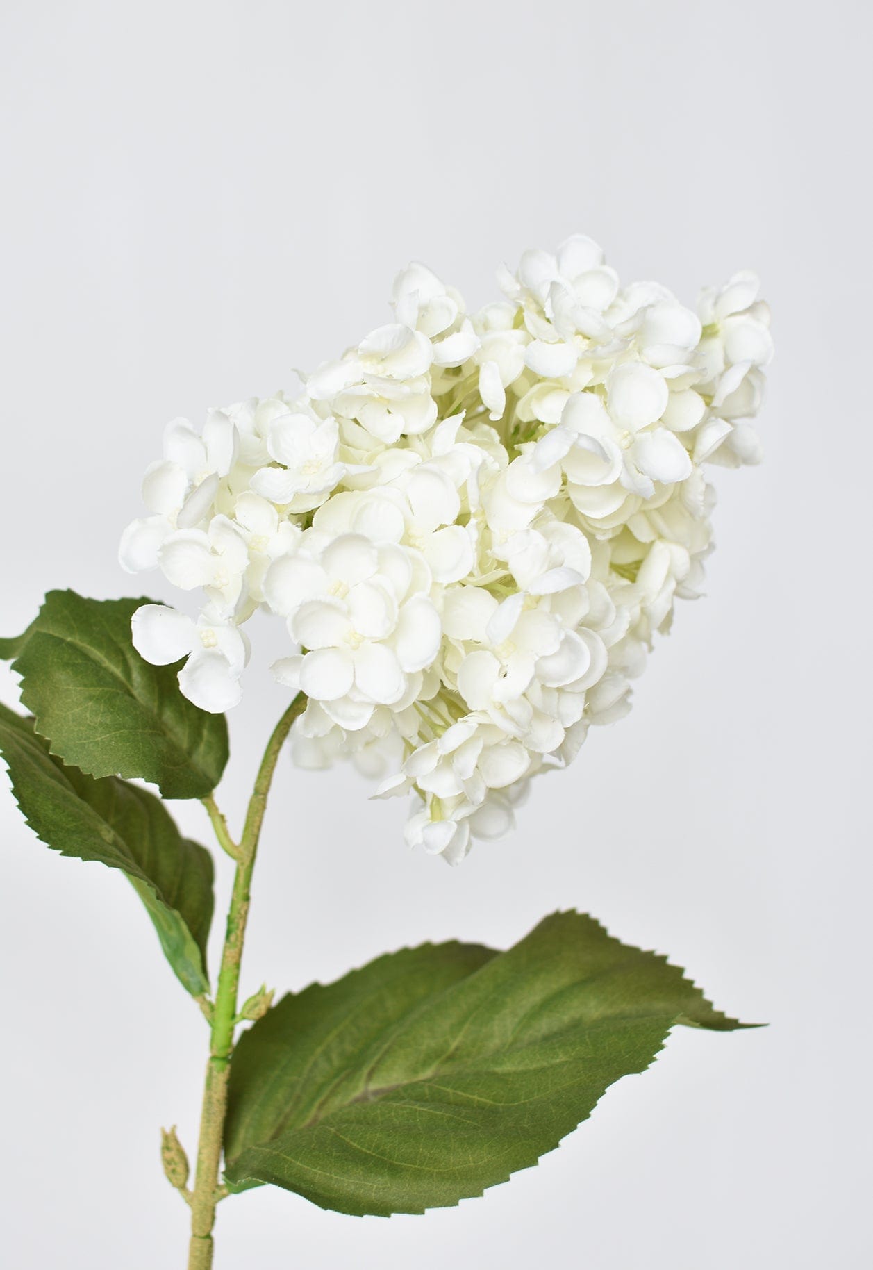 28&#x22; Faux Cone Hydrangea Stem White