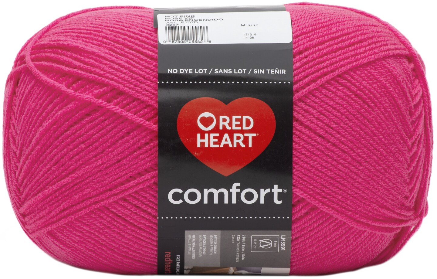 Red Heart Comfort Yarn-Hot Pink