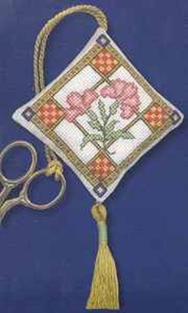 Textile Heritage Scissor Keep Cross Stitch Kit - Medieval Garden