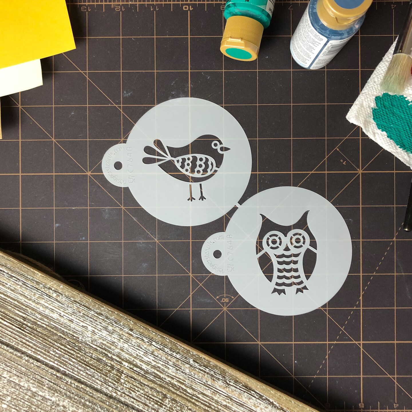 Retro Owl and Bird Cookie Stencils | C764 by Designer Stencils | Cookie Decorating Tools |