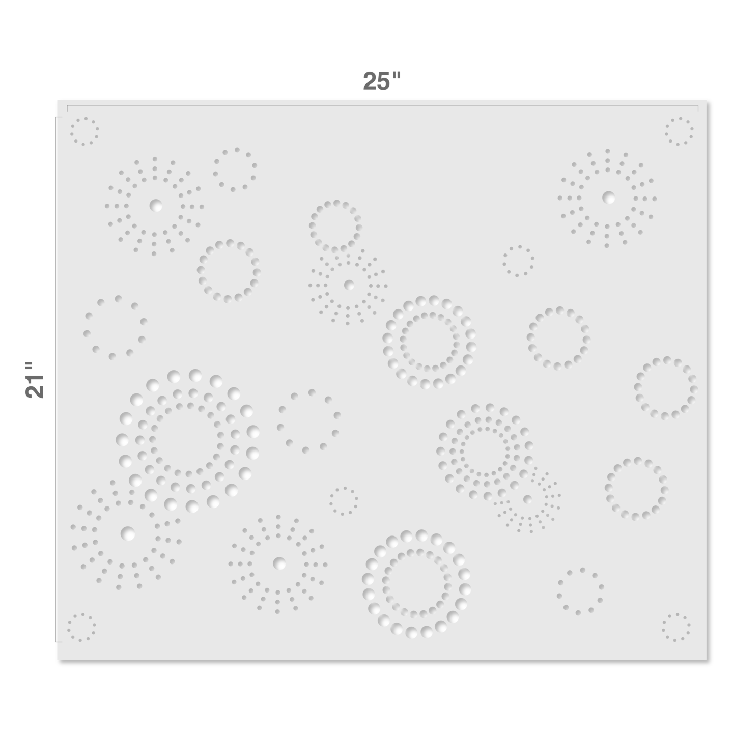 Spiral Pop Circle Wallpaper Wall Stencil | 3624 by Designer Stencils | Pattern Stencils | Reusable Stencils for Painting | Safe & Reusable Template for Wall Decor | Try This Stencil Instead of a Wallpaper | Easy to Use & Clean Art Stencil Pattern