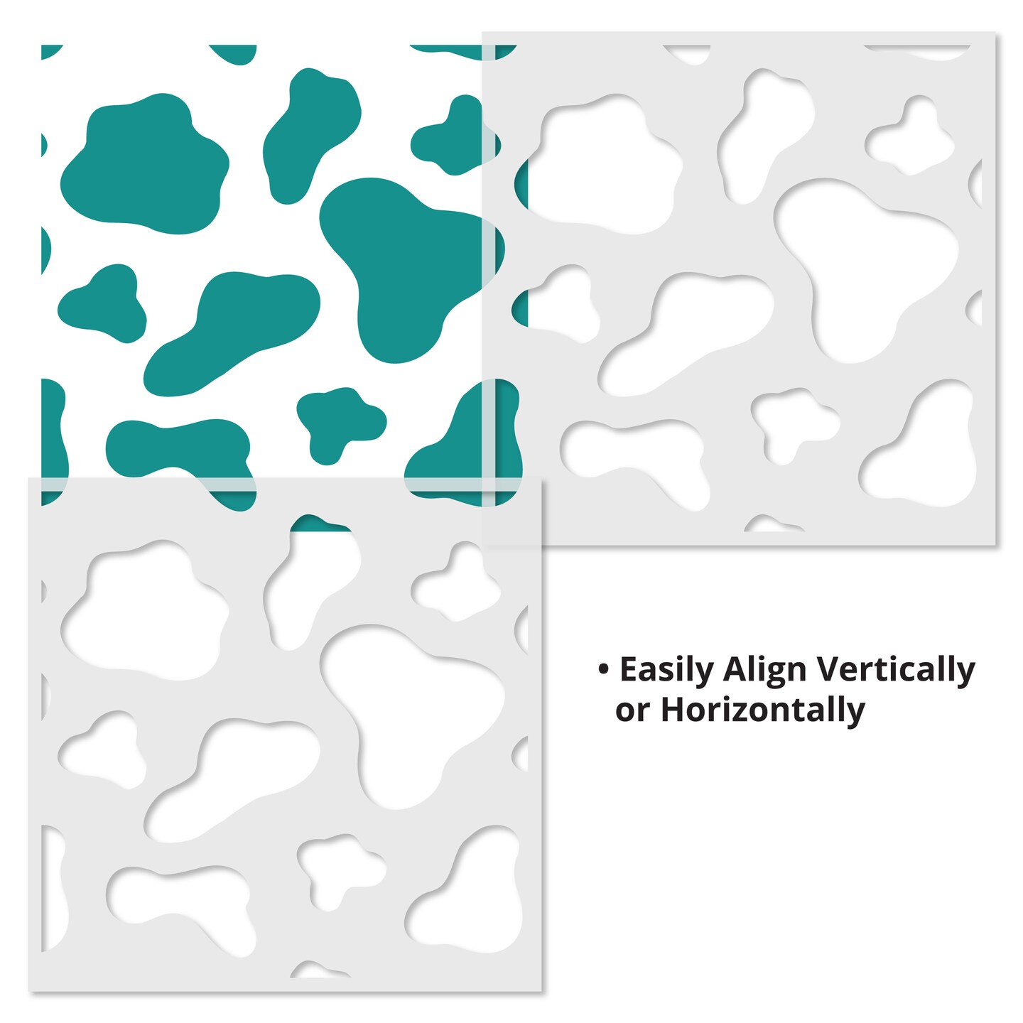 Cow Spots: Camoflage Wallpaper Wall Stencil | 3149 by Designer Stencils | Pattern Stencils | Reusable Stencils for Painting | Safe &#x26; Reusable Template for Wall Decor | Try This Stencil Instead of a Wallpaper | Easy to Use &#x26; Clean Art Stencil Pattern