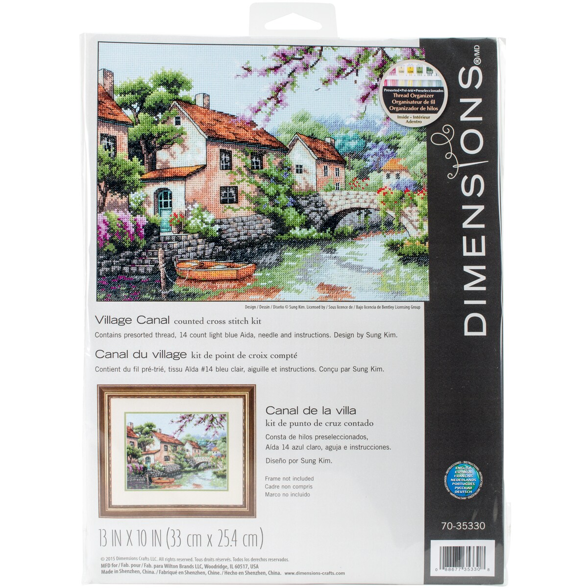 Dimensions Counted Cross Stitch Kit 13&#x22;X10&#x22;-Village Canal
